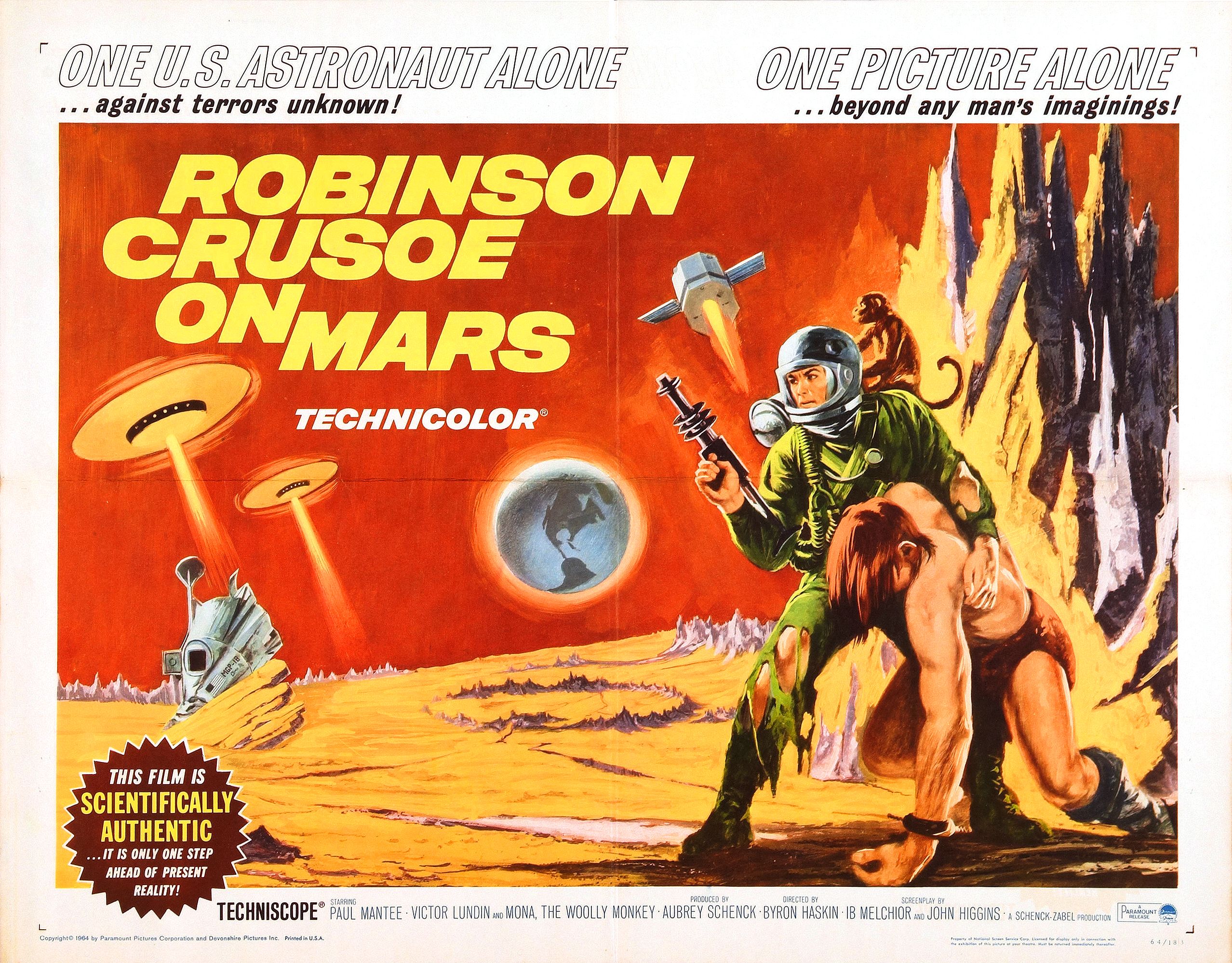 Робинзон крузо на марсе. Робинзон Крузо на Марсе 1964. Робинзон Крузо на Марсе 1964 Постер.